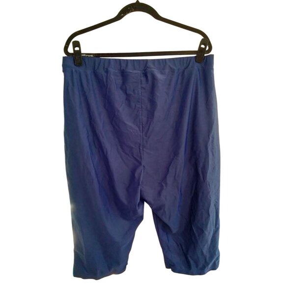 Hanna Nikole Plus Size 24W Two-Piece Modest Swim Set Womens Navy & Blue Floral - Picture 8 of 15